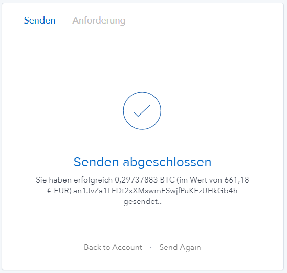 Bitcoin senden