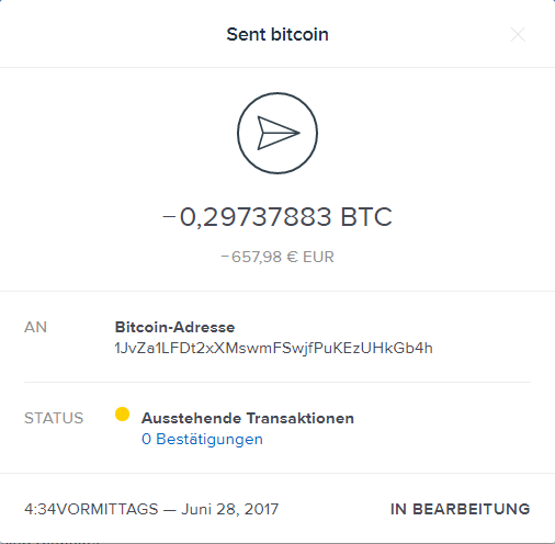 Bitcoin senden